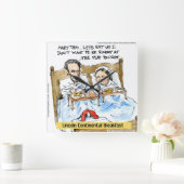 エおもしろいイブリンカーンW/メアリートッドウォールクロック スクエア壁時計 (ホーム)