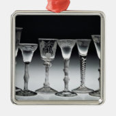 エアねじれガラス1750-60年 メタルオーナメント (正面)