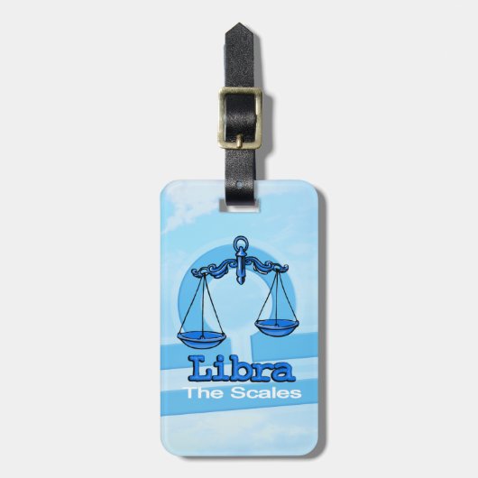 エアはかりで測占星術IDラゲージタグの天秤座 ラゲッジタグ (正面縦)