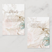 エアイボホパンパスグラスライトピーチ結婚ーズ エンクロージャーカード (正面/裏面)