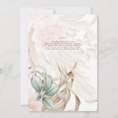 エアイボホパンパスグラスライトピーチ結婚ーズ 招待状 (裏面)