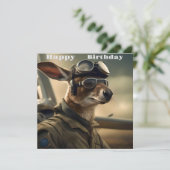 エアウェイズのオーストラリアのカンガルー王、誕生日カード カード (スタンド正面)