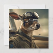 エアウェイズのオーストラリアのカンガルー王、誕生日カード カード (裏面)