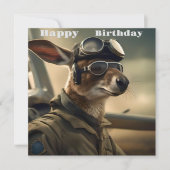 エアウェイズのオーストラリアのカンガルー王、誕生日カード カード (正面)