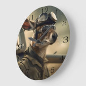 エアウェイズのオーストラリア人のカンガルー王 ラージ壁時計 (傾斜)