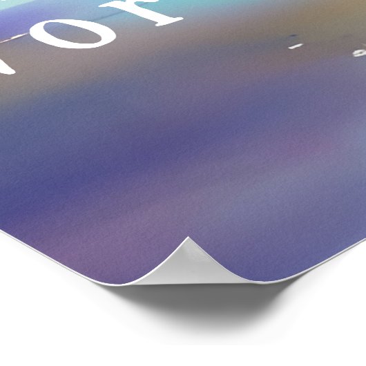 エアオブエールウォートン引用文ビーチスケープ ポスター (角)