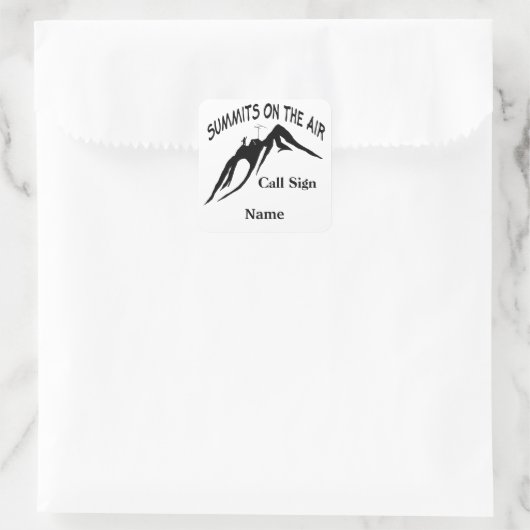 エアカスタマイズ可能なステッカー名タグの上のサミット スクエアシール (バッグ)