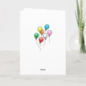 エアカード内のバルーン誕生日 カード (裏面)