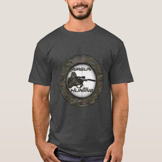 エアガンハンティングロゴフーディー Tシャツ (正面)