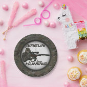 エアガン狩りロゴ帽子キーチェーンボタンクラシックro ペーパープレート (パーティー)