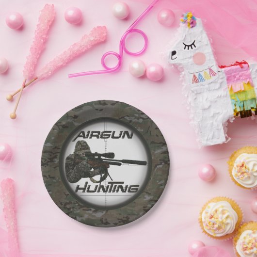 エアガン狩りロゴ帽子キーチェーンボタンクラシックro ペーパープレート (パーティー)