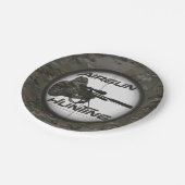 エアガン狩りロゴ帽子キーチェーンボタンクラシックro ペーパープレート (アングル)