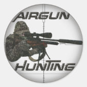 エアガン狩りロゴ帽子キーチェーンボタン ラウンドシール (正面)