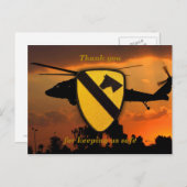 エアキャバルフォートフード退役軍人ベットパッチ ポストカード (正面/裏面)