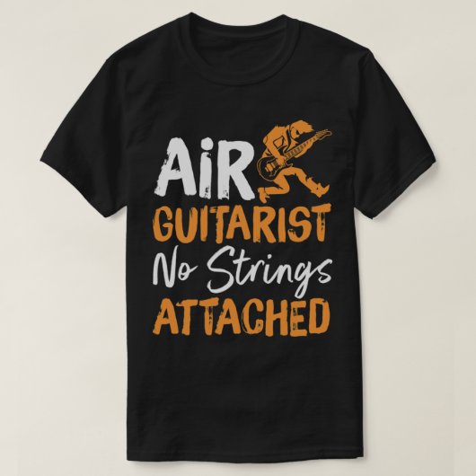 エアギタリストNo strings AttachedパパギターとB Tシャツ (デザイン正面)
