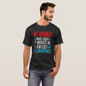 エアコンが涼しい空気をデザインする面白いHVAC技術者のデザイン Tシャツ (正面フル)