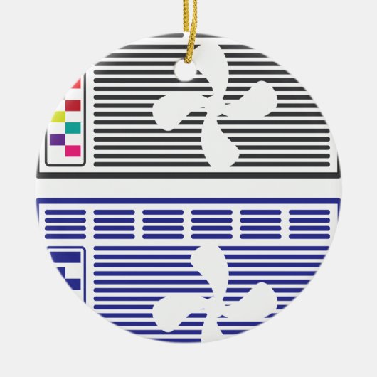 エアコンのベクトル セラミックオーナメント (正面)