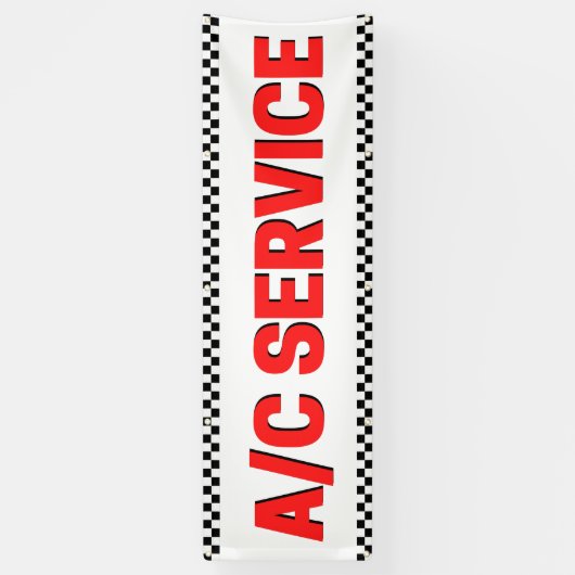 エアコン車のの店舗大 横断幕 (縦)