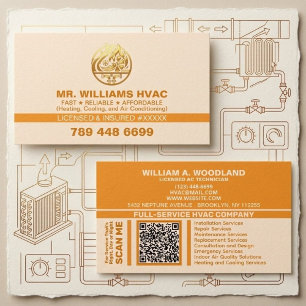 エアコン・暖房・冷房 オレンジHVAC 名刺