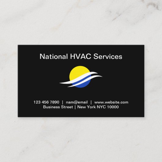 エアコン HVAC サービス ビジネスカード (正面)
