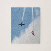 エアショーの固定翼航空機のドッグファイト ジグソーパズル (縦)