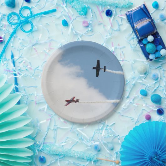 エアショーの固定翼航空機のドッグファイト ペーパープレート (パーティー)