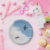 エアショーの固定翼航空機のドッグファイト ペーパープレート (パーティー)