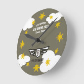 エアショーの記念品 ラウンド壁時計 (傾斜)