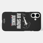 エアショー狂 Typography,アメリカ,クールな航空 Case-Mate iPhoneケース (裏面 (横))