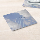 エアショー軍隊ジェット形成 スクエアペーパーコースター (アングル)