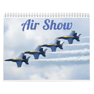 エアショー2ページMediumCalendar、白 カレンダー