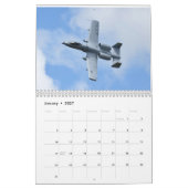 エアショー2ページMediumCalendar、白 カレンダー (1月 2027)