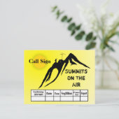 エアシルエットQSLカード上のサミット ポストカード (スタンド正面)