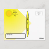 エアシルエットQSLカード上のサミット ポストカード (裏面)