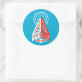 エアストリップワンラジオサービスステッカー ラウンドシール (バッグ)