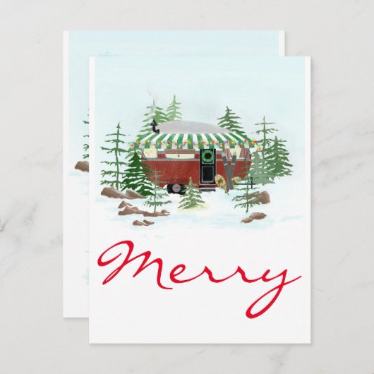 エアストリームクリスマスフラットカード シーズンカード (正面/裏面)