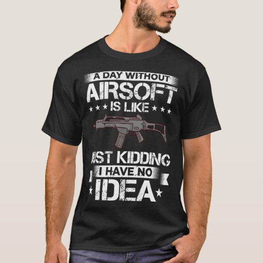 エアソフトガンゲーム射撃、 発砲練習選手エアソフティ Tシャツ (正面)
