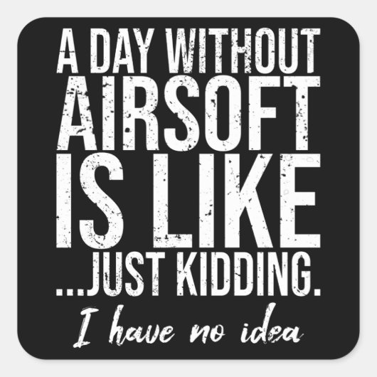 エアソフトスおもしろいポーツギフトアイディア スクエアシール (正面)