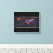 エアゾールアース、ブラックカーボン、ダスト、サイクロン、都市 キャンバスプリント (インサイチュ (ウッドフロア))