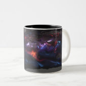 エアゾールアース、ブラックカーボン、ダスト、サイクロン、都市 ツートーンマグカップ (正面右)