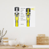 エアゾールスプレーバルブシステムの図 ポスター (キッチン)