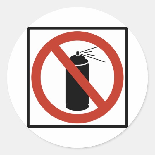 エアゾールスプレー禁止高速道路標識 ラウンドシール (正面)