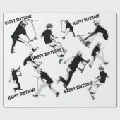 エアタイム！ – スクーターおもしろい ラッピングペーパー (フラット)