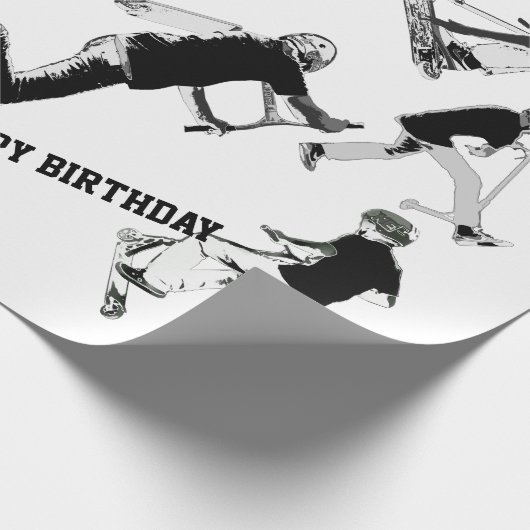 エアタイム！ – スクーターおもしろい ラッピングペーパー (角)