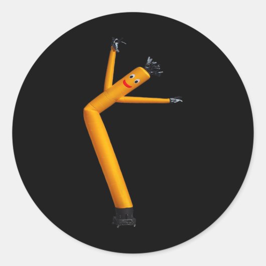 エアダンサーおもしろい踊りギフトワッキーインフレータブルウェビン ラウンドシール (正面)