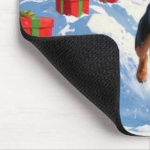 エアデイルのクリスマス　雪景色 マウスパッド (コーナー)