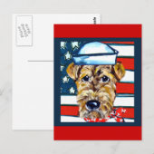 エアデイル ネイビー ポストカード (正面/裏面)