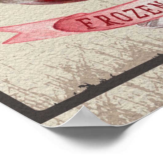 エアデールテリアアイスクリームトおもしろいロ凍っていート ポスター (角)