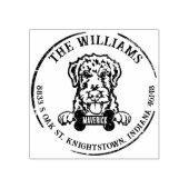 エアデールテリアカスタムーファミリー差出人住所 ラバースタンプ (インプリント)