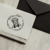 エアデールテリアカスタムーファミリー差出人住所 ラバースタンプ